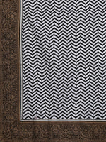 Thumbnail for Ahalyaa Black & Golden Screen Printed Kurta with Trousers & Chevron Dupatta