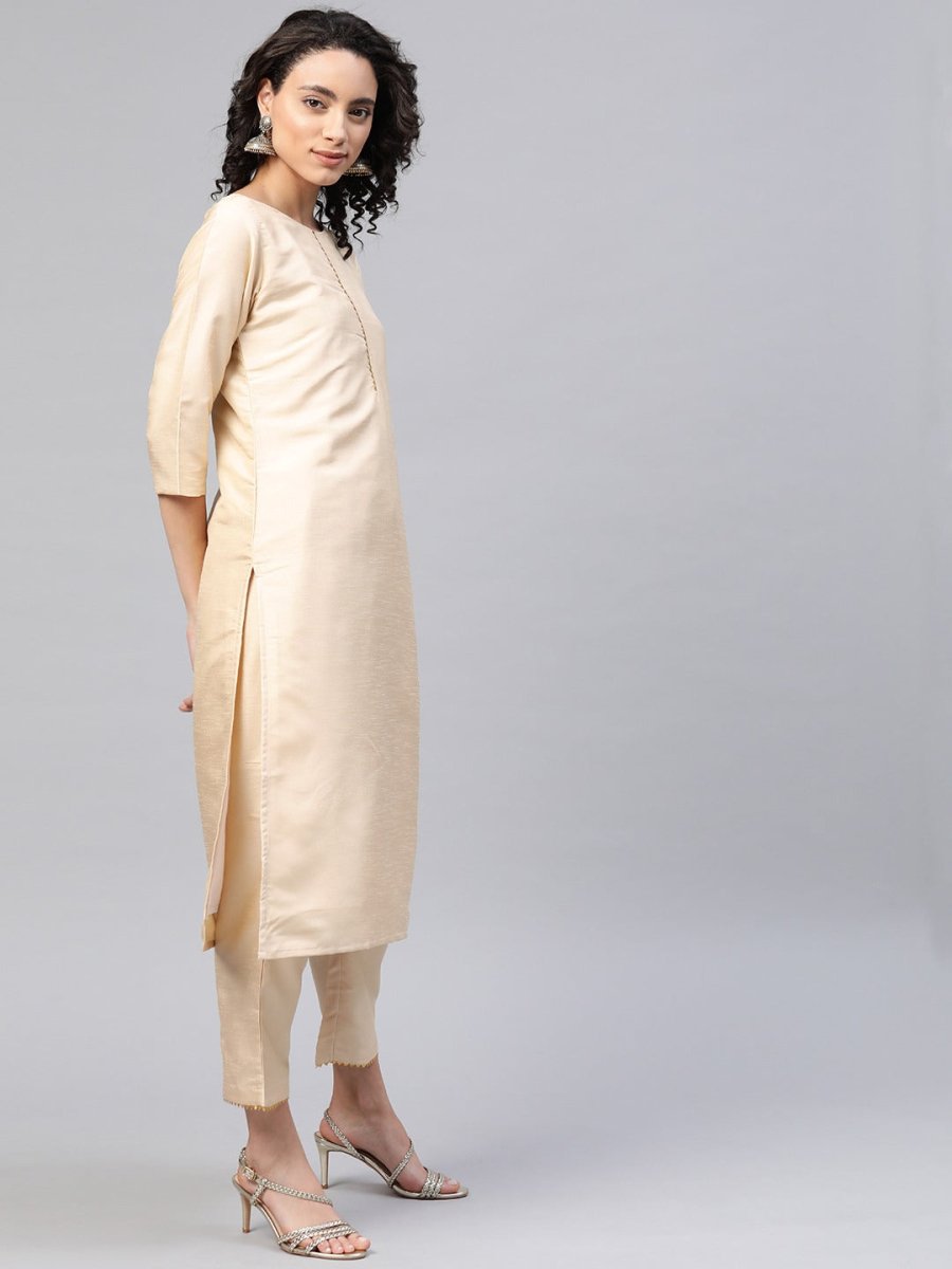 Ahalyaa Beautiful Poly Silk Kurta Pant With Dupatta Set