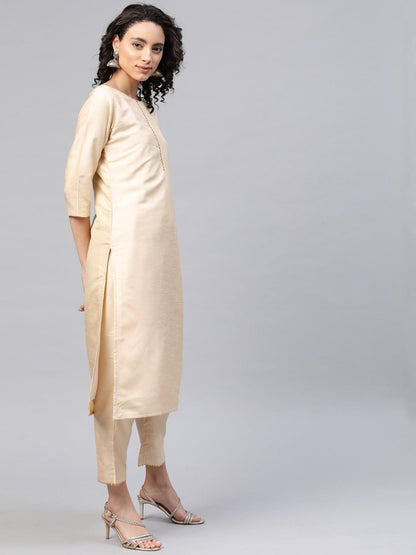 Ahalyaa Beautiful Poly Silk Kurta Pant With Dupatta Set