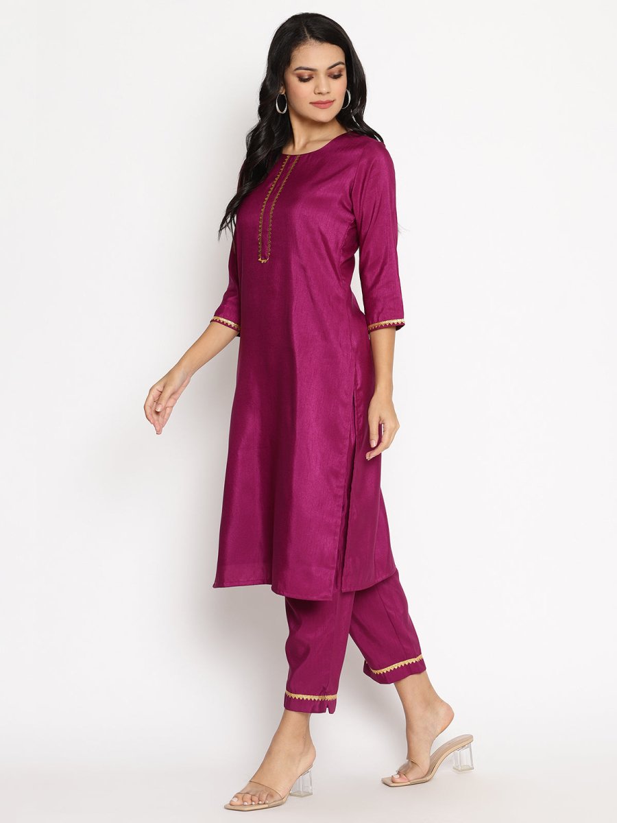 Ahalyaa Poly Silk Kurta Pant With Dupatta Set
