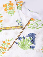 Thumbnail for Ahalyaa Women Off white Printed Kurta Set
