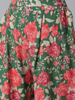 Thumbnail for Ahalyaa Women Green Floral Printed Regular Kurta With Palazzos & Dupatta
