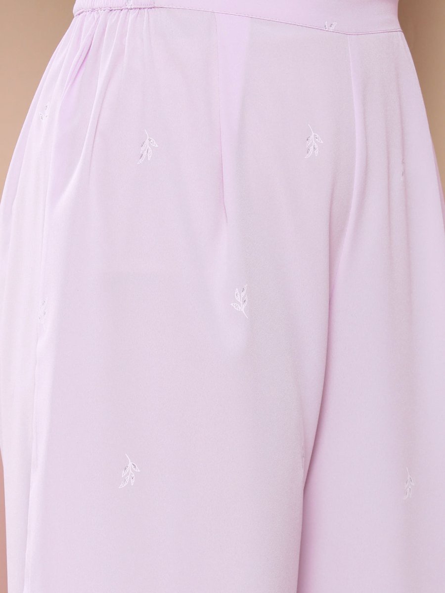 Ahalyaa Women Lavender Gotta Patti Kurta with Palazzos & With Dupatta - Distacart