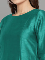 Thumbnail for Ahalyaa Women Sea Green Printed Gotta Patti Kurti with Palazzos & Dupatta - Distacart