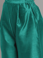 Thumbnail for Ahalyaa Women Sea Green Printed Gotta Patti Kurti with Palazzos & Dupatta - Distacart