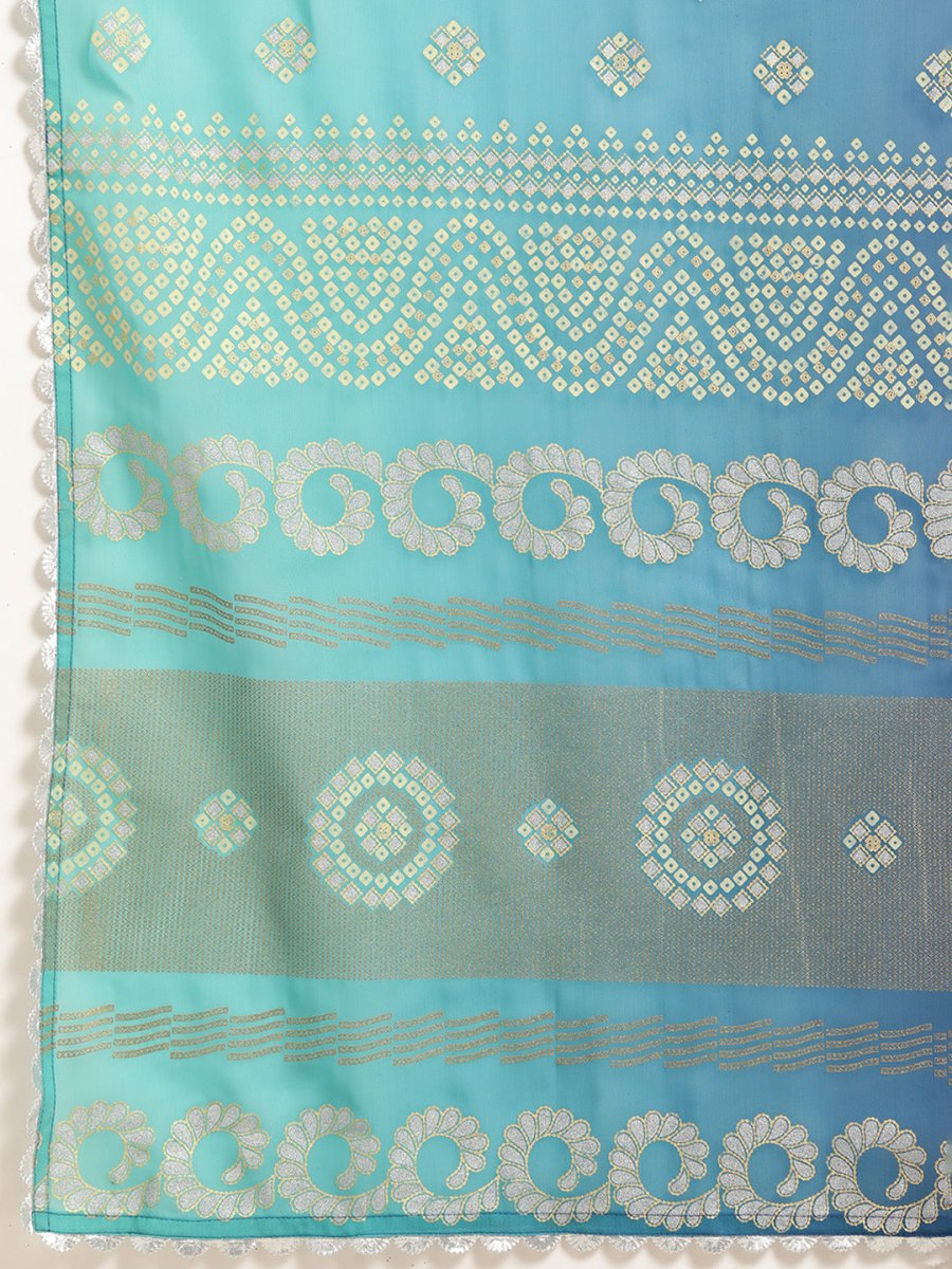 Ahalyaa Regular Pure Cotton Kurta With Palazzos & Dupatta - Distacart