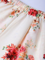 Thumbnail for Ahalyaa Women Mustard Yellow & Cream-Coloured Printed Kurta with Palazzos & Dupatta