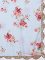 Thumbnail for Ahalyaa Women Mustard Yellow & Cream-Coloured Printed Kurta with Palazzos & Dupatta