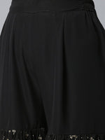 Thumbnail for Ahalyaa Women Black Ethnic Motifs Printed Empire Kurta With Sharara & Dupatta