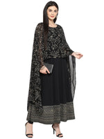 Thumbnail for Ahalyaa Women Black Printed Anarkali Beautiful Kurta