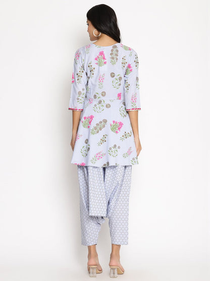 Ahalyaa Beautiful Crepe Printed Top With Harem Pant - Distacart