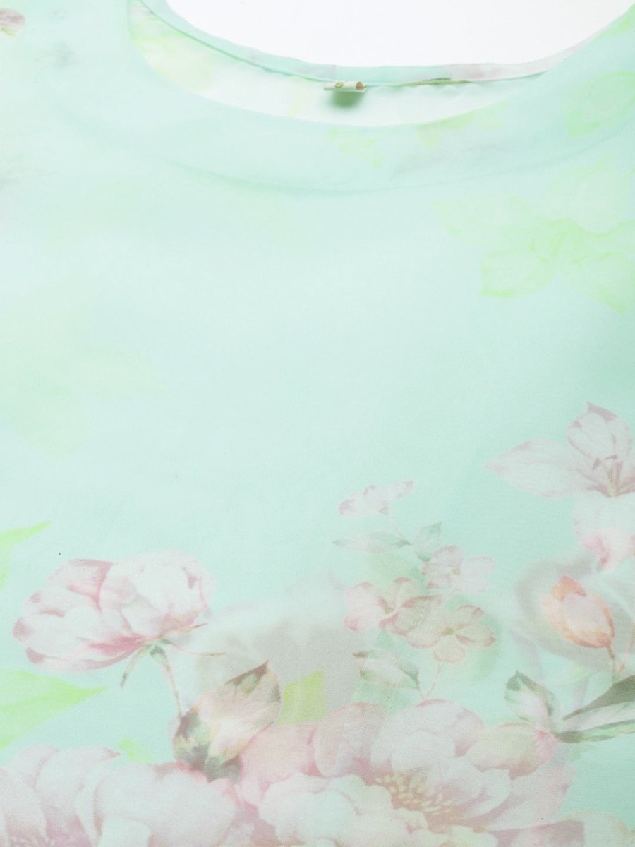 Ahalyaa Women Pastel Floral Summer Kurta