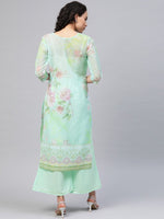 Thumbnail for Ahalyaa Women Pastel Floral Summer Kurta