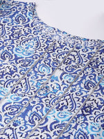 Thumbnail for Ahalyaa Blue Straight Kurta with Pant