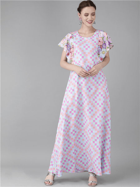 Ahalyaa Women Printed Long A- Line Kurta