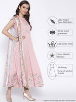 Thumbnail for Ahalyaa Women Pink Solid Anarkali Kurta - Distacart