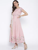 Thumbnail for Ahalyaa Women Pink Solid Anarkali Kurta - Distacart