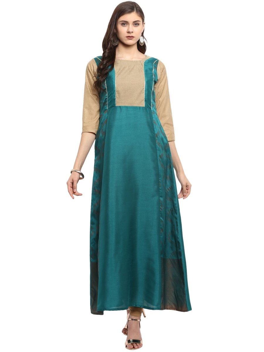 Ahalyaa Partywear Foil Print Kurta