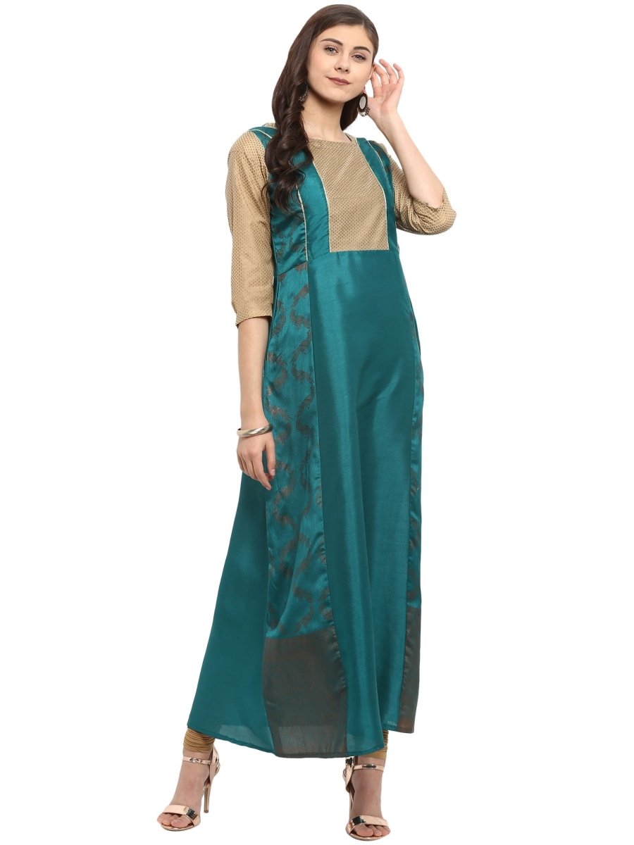 Ahalyaa Partywear Foil Print Kurta