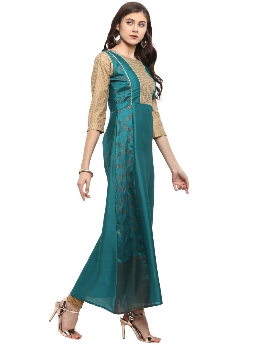 Ahalyaa Partywear Foil Print Kurta