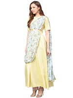 Thumbnail for Ahalyaa Draped Dupatta A line Dress