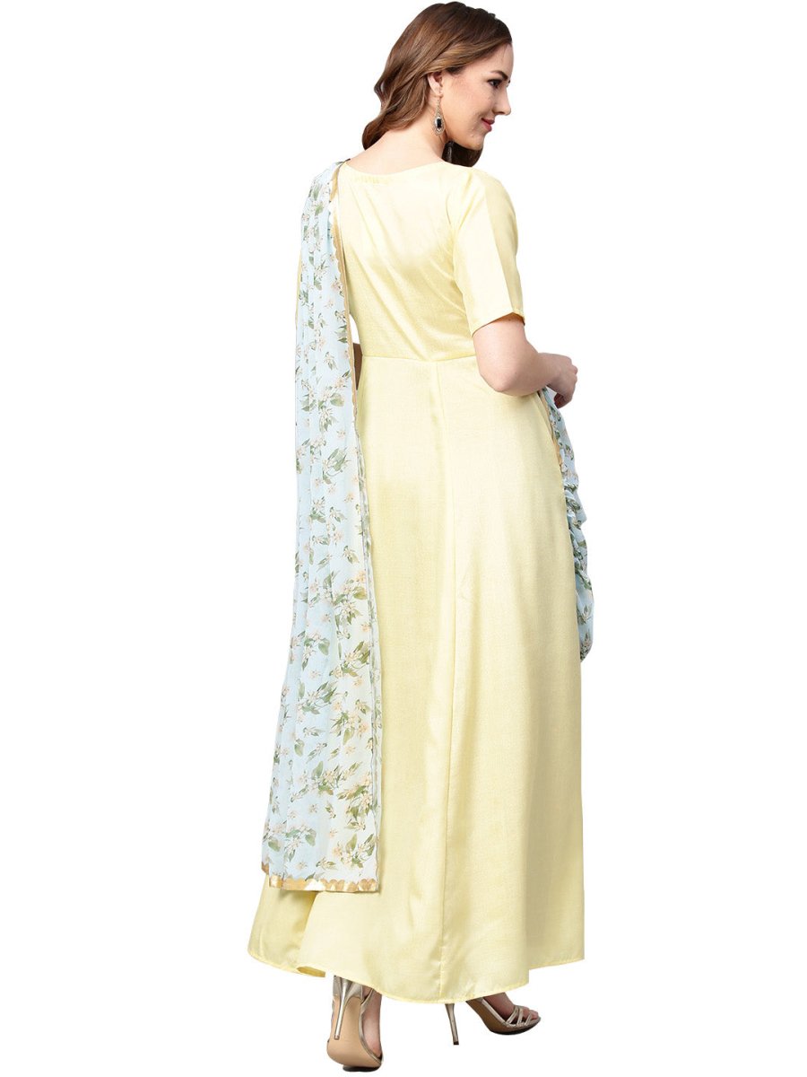 Ahalyaa Draped Dupatta A line Dress