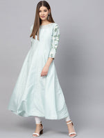 Thumbnail for Ahalyaa Sky Blue Pigment Print Anarkali Kurta