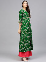 Thumbnail for Ahalyaa Women Rubber Glitter Anarkali & Double layer Poly Silk Kurta