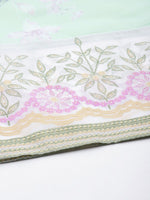 Thumbnail for Ahalyaa Blue & Pink Floral Print Kurta With Palazzo