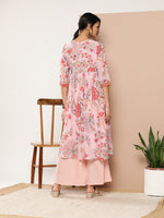 Thumbnail for Ahalyaa Women Floral Printed Pleated Kurta With Palazzos - Distacart