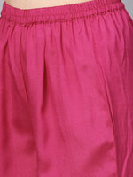 Thumbnail for Ahalyaa Women Off-White & Pink Printed Kurta with Palazzo