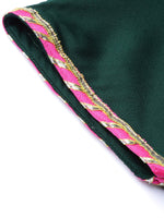 Thumbnail for Ahalyaa Dark Green Solid Kimono Rayon Kurta Set For Women