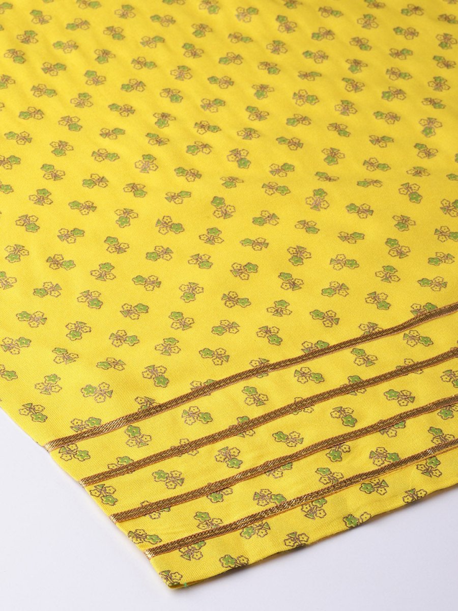 Ahalyaa Yellow Frock Suit with Plazzo