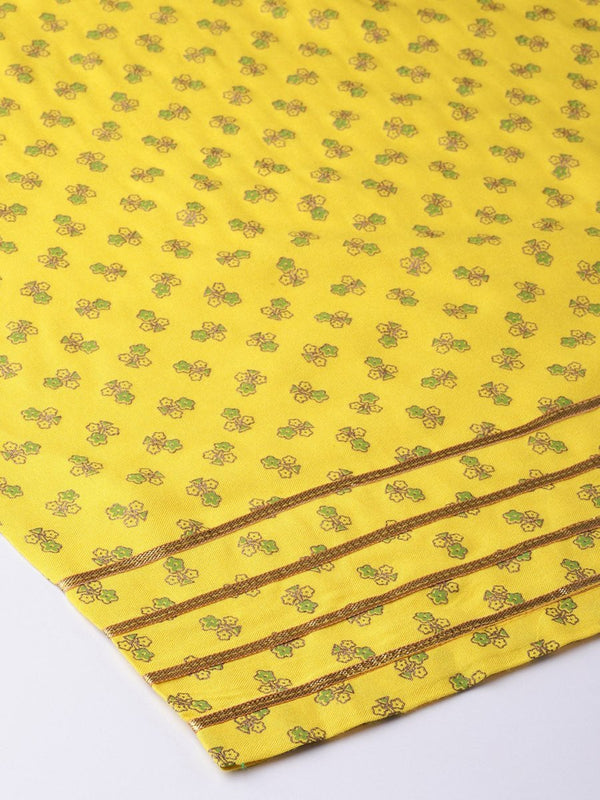 Ahalyaa Yellow Frock Suit with Plazzo