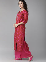 Thumbnail for Ahalyaa Women Floral Print Red Kurta set