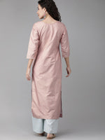 Thumbnail for Ahalyaa Women Pink & Blue Printed Kurta with Palazzo