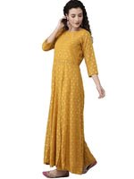 Thumbnail for Ahalyaa Mustard Kurta with Palazzo Set