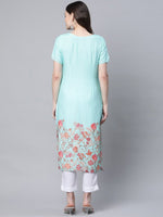 Thumbnail for Ahalyaa Women Floral Printed Gotta Patti Kurta - Distacart
