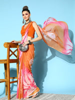 Thumbnail for Ahalyaa Abstract Chiffon Saree - Distacart