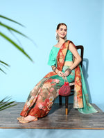 Thumbnail for Ahalyaa Floral Printed Saree - Distacart