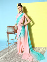 Thumbnail for Ahalyaa Poly Chiffon Ombre Saree - Distacart