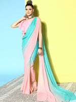 Thumbnail for Ahalyaa Poly Chiffon Ombre Saree - Distacart