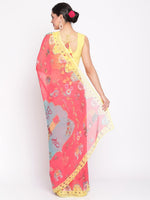 Thumbnail for Ahalyaa Women's Red Colour Chiffon Digital Print Saree - Distacart