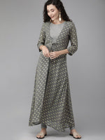Thumbnail for Ahalyaa Women Grey Indo Western Set