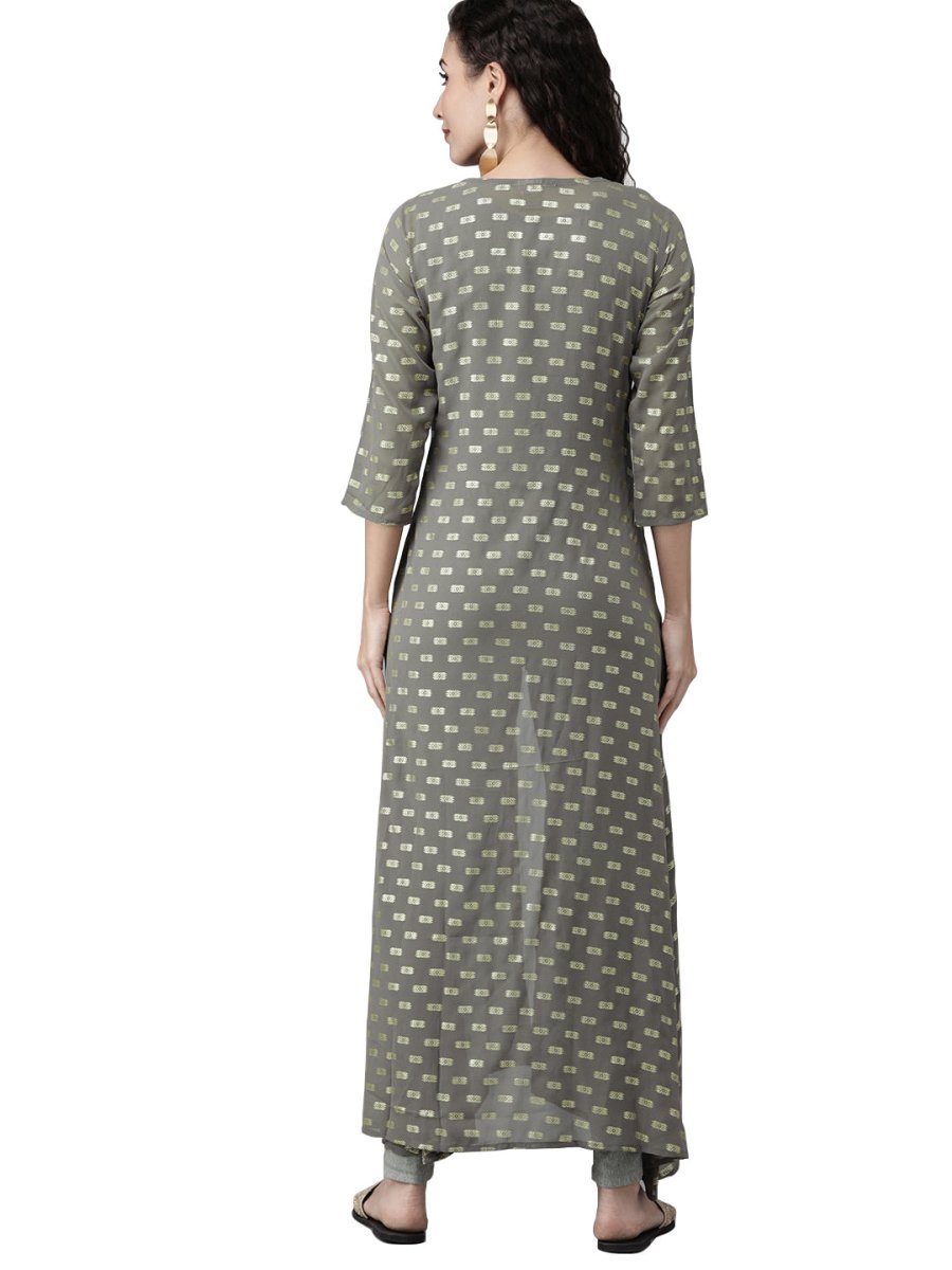 Ahalyaa Women Grey Indo Western Set