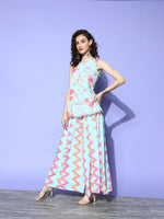 Thumbnail for Ahalyaa Printed Top With Palazzos - Distacart
