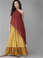 Thumbnail for Ahalyaa Women One Shoulder Top with Palazzo Set