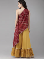 Thumbnail for Ahalyaa Women One Shoulder Top with Palazzo Set