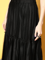 Thumbnail for Ahalyaa Women White & Black Printed Top & Skirt - Distacart