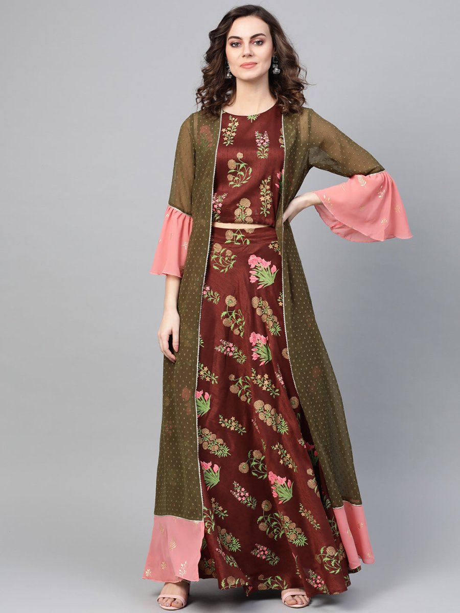 Ahalyaa Women Printed Indo Western Set
